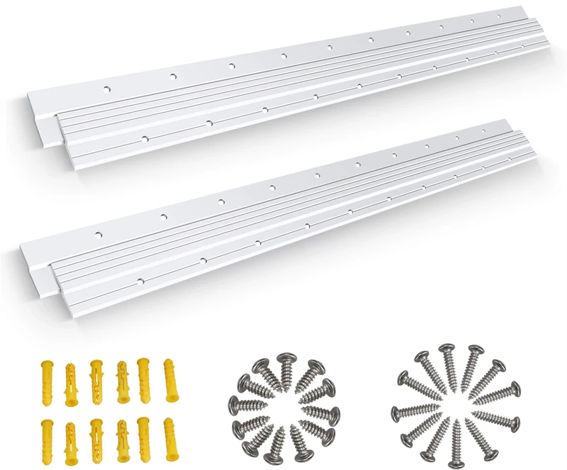 (30 inch) French Cleat, 2 Pairs Heavy Duty Aluminum Z Clips/Bar Hanger Interlocking Wall Mounting Bracket Hardware Kit for Hanging Mirrors, Picture, Shelf, Headboard, Cabinet, Whiteboard, Art, Frames