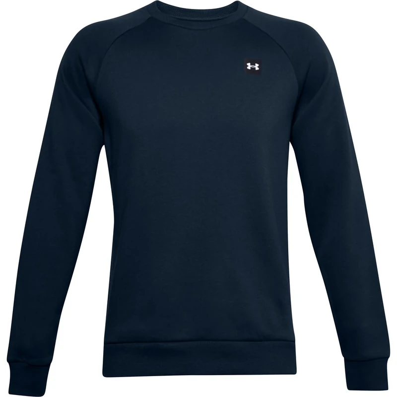 Under Armour Rival Fleece Crew, Sports jumper with loose fit, comfortable and warm men's jumper Men, Navy Blue, XS