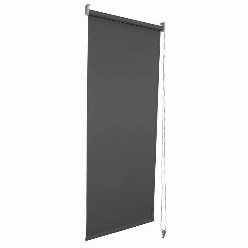 Funky Gadgets Roller Blinds Thermal Blackout Roller Blind, Easy Fit Child Safe Trimmable UV Protection Home Office Window Blinds, Dark Grey Blind (180cm Wide X 210cm Drop)