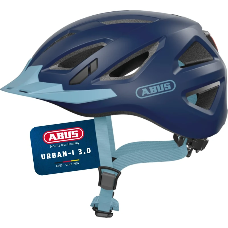 ABUS Urban-I 3.0 city helmet - bike helmet with rear light, peak and magnetic fastener - for men and women