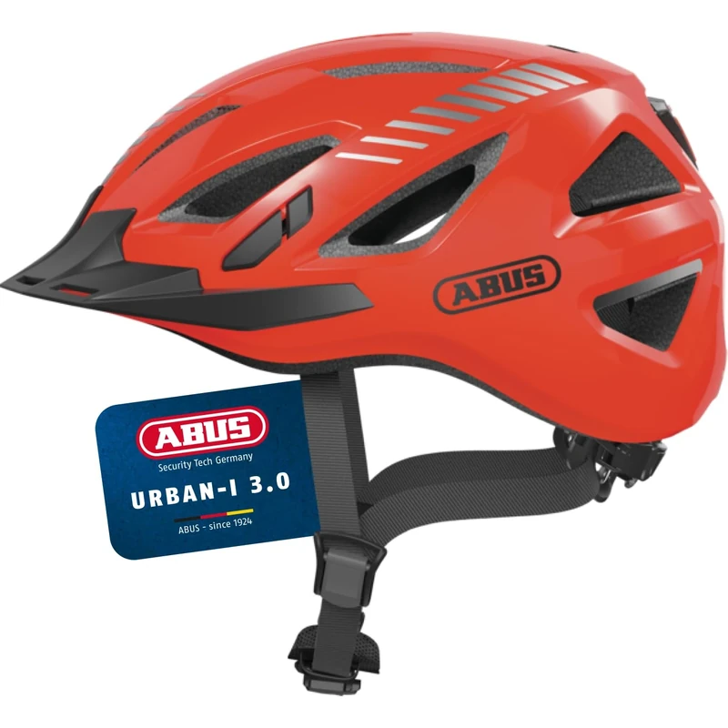 ABUS Urban-I 3.0 city helmet - bike helmet with rear light, peak and magnetic fastener - for men and women