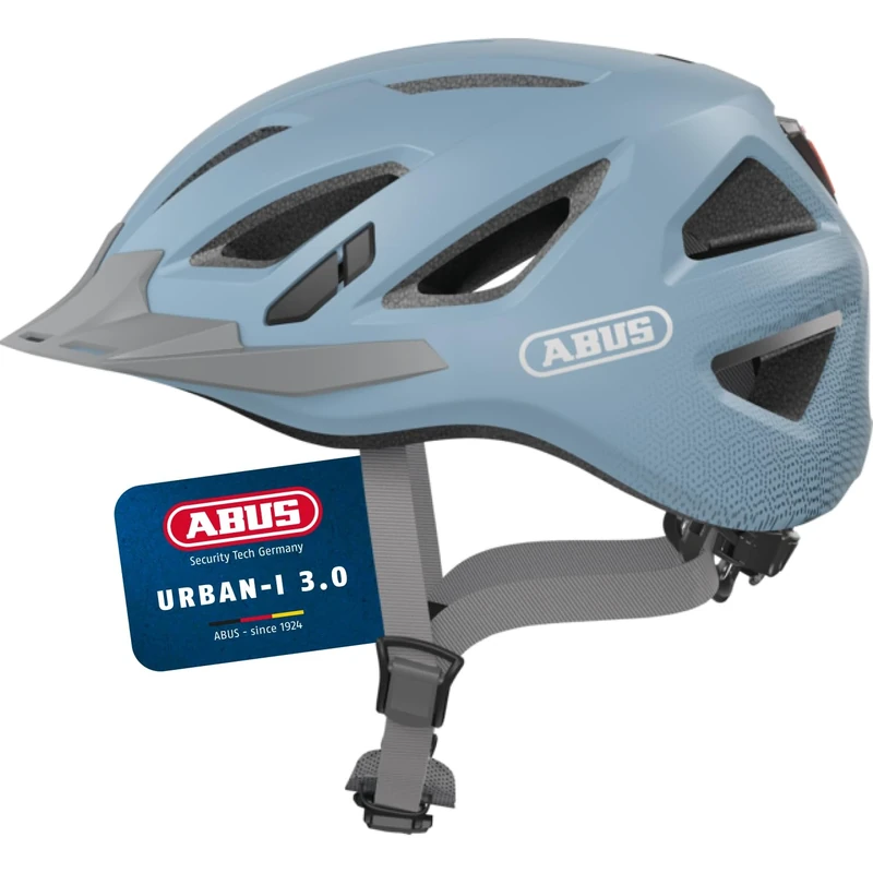 ABUS Urban-I 3.0 city helmet - bike helmet with rear light, peak and magnetic fastener - for men and women