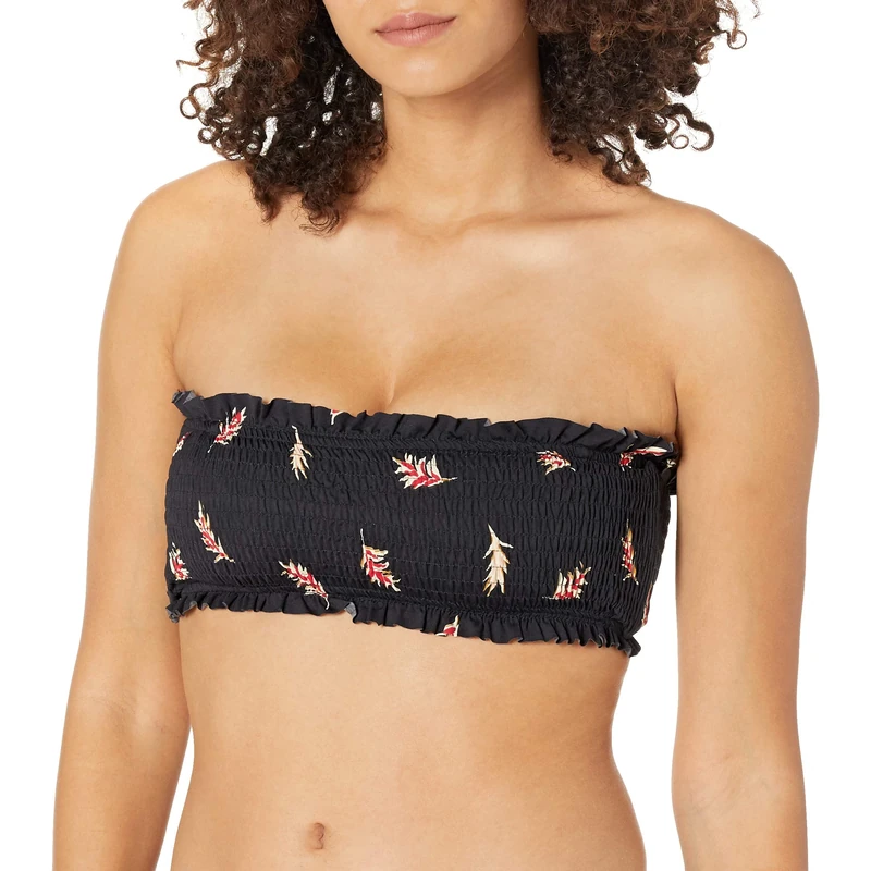 Billabong Women's Falling Light Tube Bikini Top, Black Pebble, Large