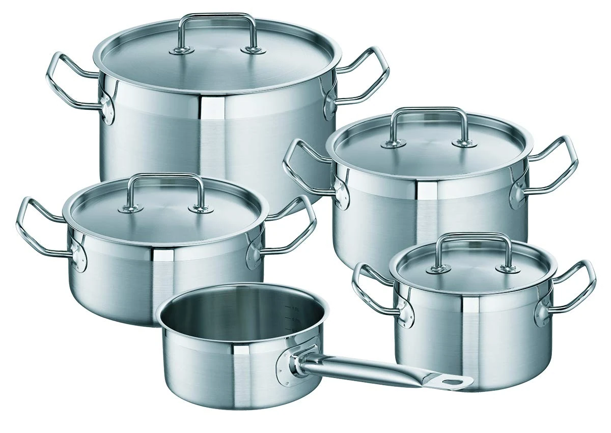 Schulte-Ufer Set481 Master Set Professional Line, 5 Pieces, 18/10 Steel