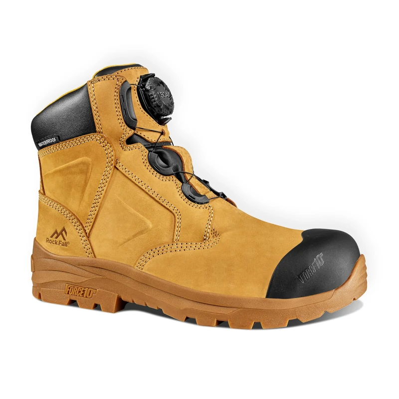 Rock Fall Unisex Kids Honeystone Construction Boot, Honey, 3 UK