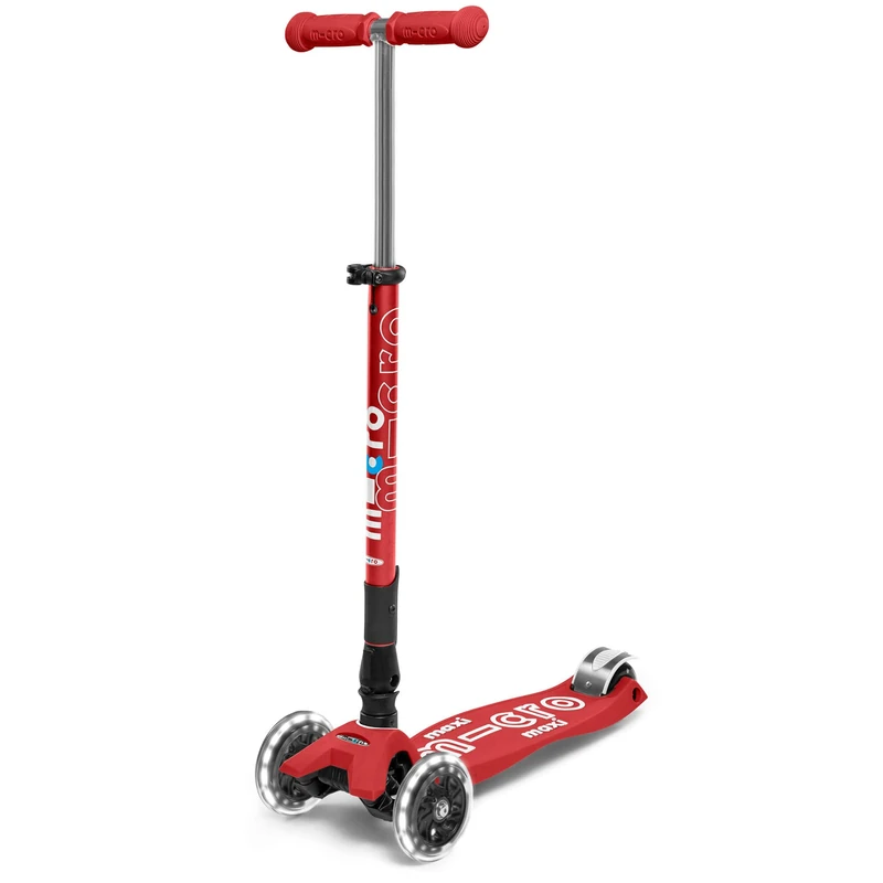 Micro Maxi Deluxe Foldable Kids Scooter - Red Big Wheels