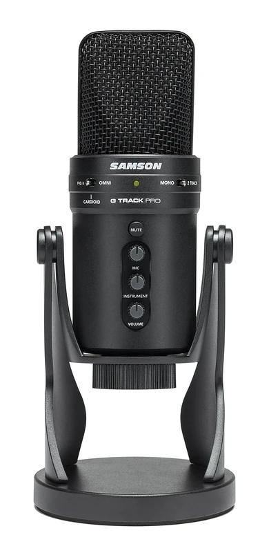 Samson G-Track Pro - Professional USB Microphone with Audio Interface - Black