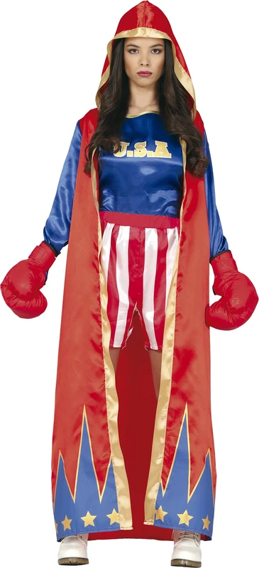 FIESTAS GUIRCA Adult Women Boxer Fancy Dress Costume Size 10-12