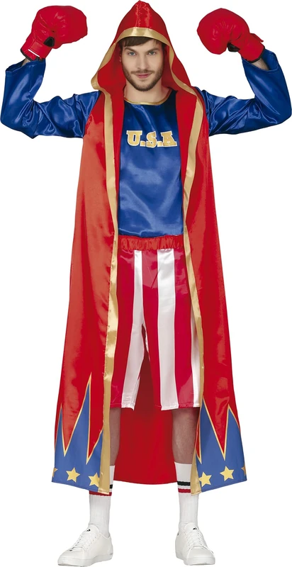 FIESTAS GUIRCA Boxer Fancy Dress Costume Adult Man Size Medium