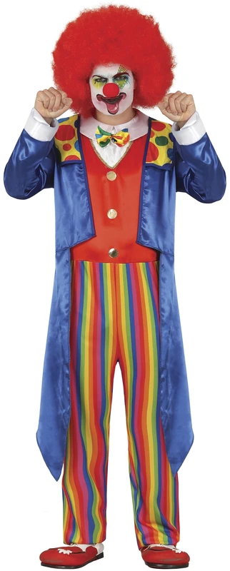 FIESTAS GUIRCA | Clown Fancy Dress Adult (42-44/L) - Waistcoat, Jacket, Bow Tie and Trousers - Clown Costumes for Halloween, Carnival and Fancy Dress Parties - Ideal for Men - Multicolour
