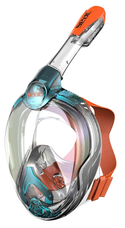 SEAC Magica, Full Face Antifog Snorkelling Mask with Soft Facial Skirt, Exhalation Valve and Dry Snorkel Top