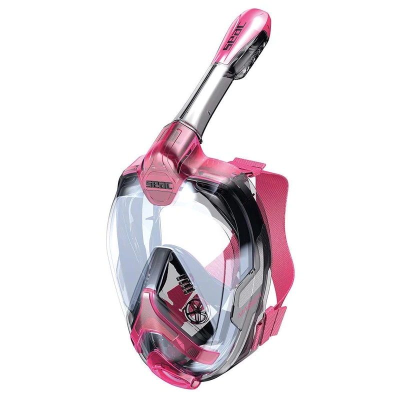 Seac Magica, Full Face Antifog Snorkelling Mask with Soft Facial Skirt in 4 Sizes, Exhalation Valve and Dry Snorkel Top
