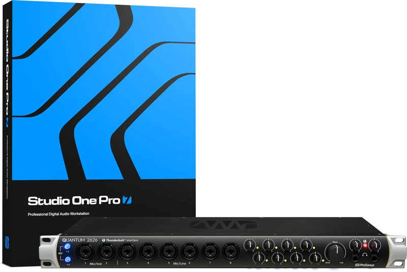 PreSonus Quantum 2626, Audio interface 26x26, Thunderbolt 3, For Recording, Streaming and Podcasting, with Software Bundle, including Studio One Artist, Ableton Live Lite DAW and more