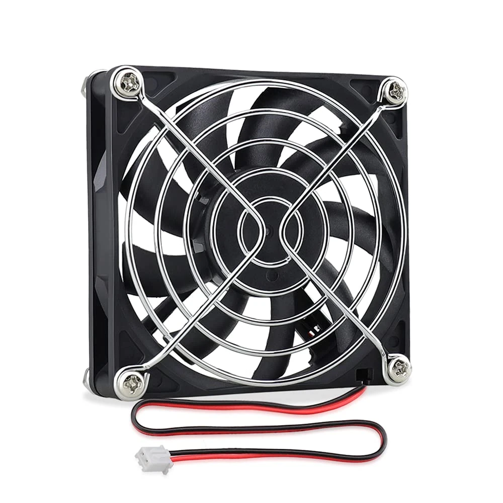 GDSTIME 80mm 5V Fan 80 x 80 x 15 mm Computer fan 2 Pin 2800 RPM 32.8 CFM Hydraulic Bearing for NVR Amplifier Refrigerator Cabinet Cooling
