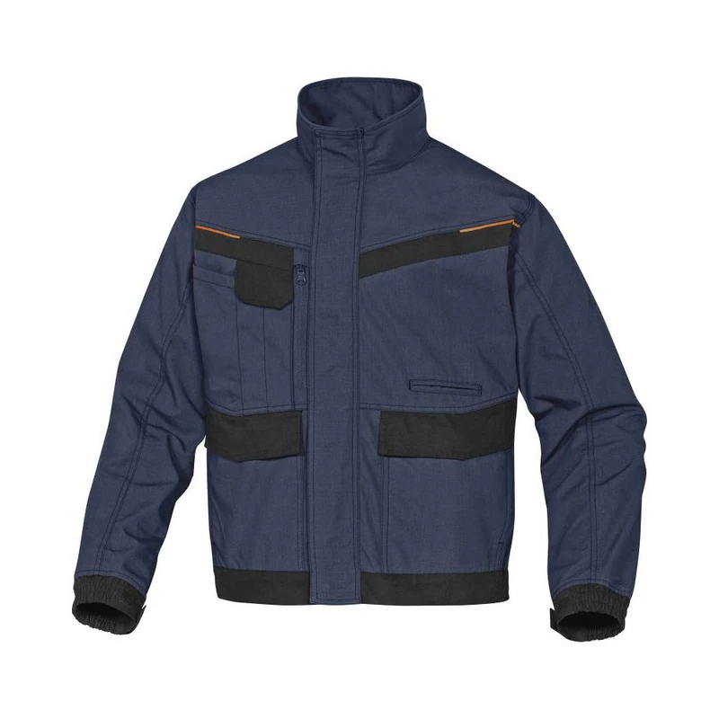 Delta Plus MCVE2MNGT MCVE2 Mach2 Ripstop Polyester/Cotton Corporate Working Jacket, Size Large, Navy Blue/Black, Pack of 10