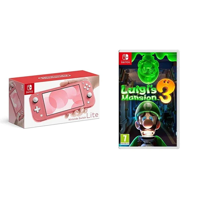 Nintendo Switch Lite - Coral + Luigi's Mansion 3