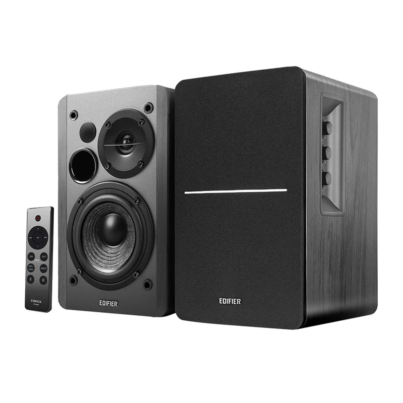 Edifier R1280DBs Active 2.0 Bluetooth Bookcase Speakers - Wireless Speaker 42 W RMS - Optical Input - Subwoofer Output - Black
