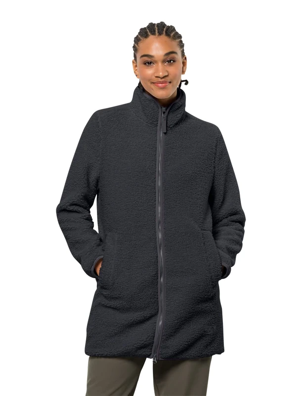 Jack Wolfskin High Cloud Fleece Coat Women's Fleece Coat - Phantom, X-Small