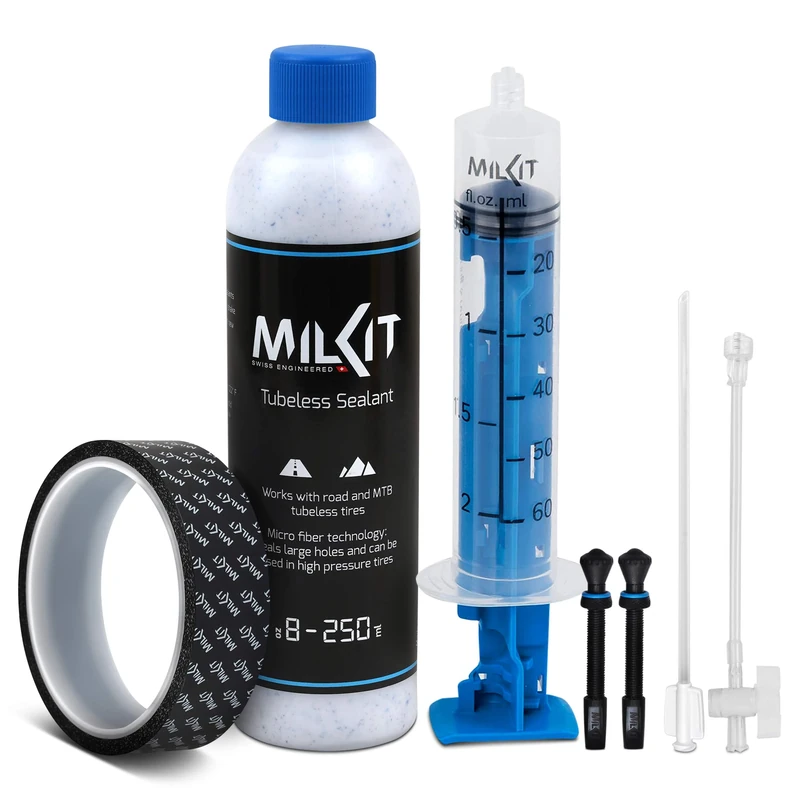 milKit Tubeless conversion kit with 45 mm valves - 25 mm tape
