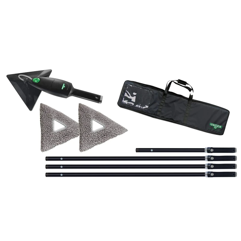 Unger Cleaner Stingray Set 450 OS for Smooth Surfaces and Windows Includes Handheld/Rods/Cleaning Pads/Bag SRKOH, Green, groß - Image 1