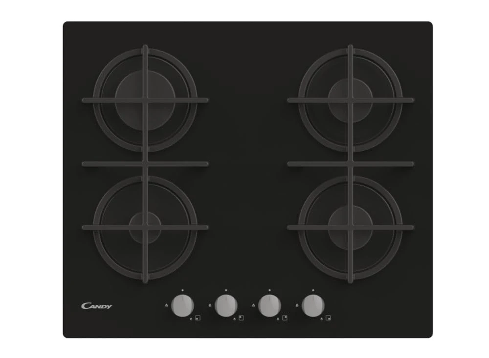 Candy 60cm Gas on Glass 4 Burner Gas Hob - Black