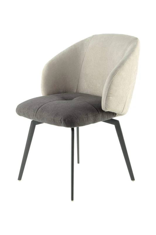One Couture Grey Cream Polyester Dining Chair - Image 1