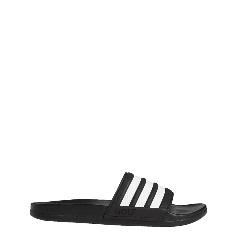 adidas Unisex Adult Adilette Comfort Slide, Black/White/Black, 13 Women/12 Men