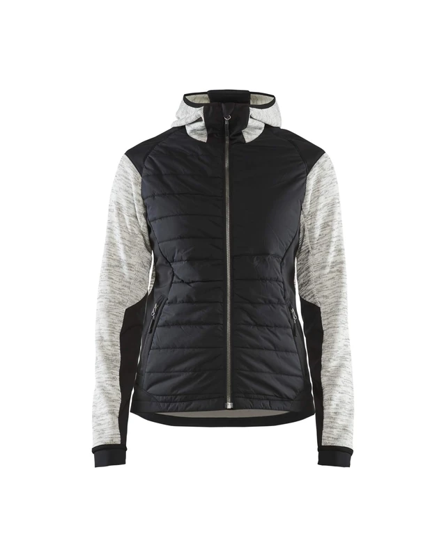BLÅKLÄDER Ladies hybrid jacket S Grey melange/Black