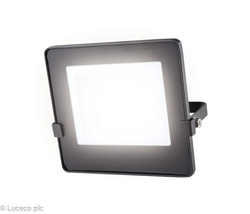 Luceco Solar Wall Light, Waterproof Outdoor Lamp, Aluminium, Black