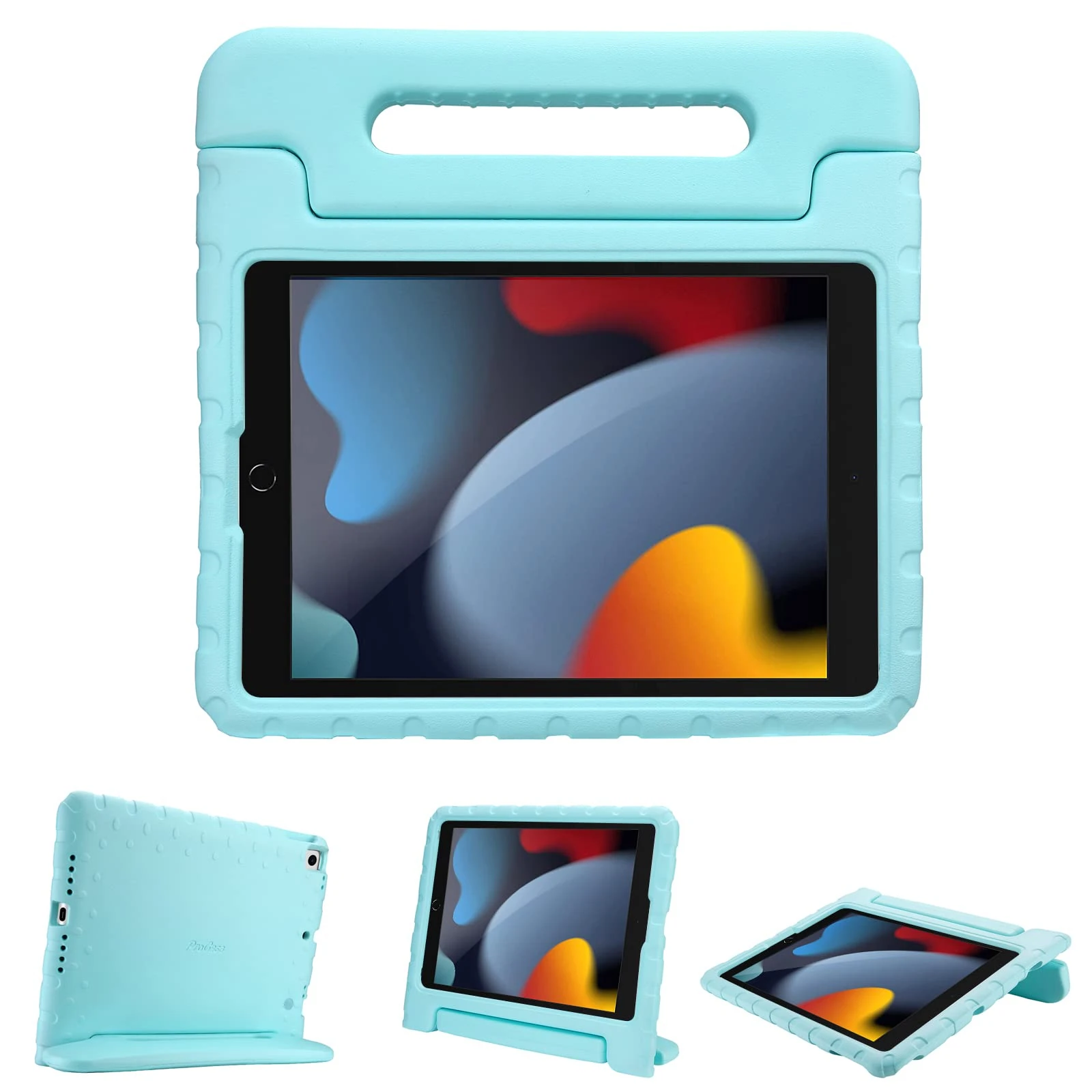 ProCase Kids Case for iPad 10.2 Inch 2021 2020 2019 (7th 8th 9th Generation) / iPad Pro 10.5/ iPad Air 3, Super Shockproof Cover Lightweight Protective Case -Aqua