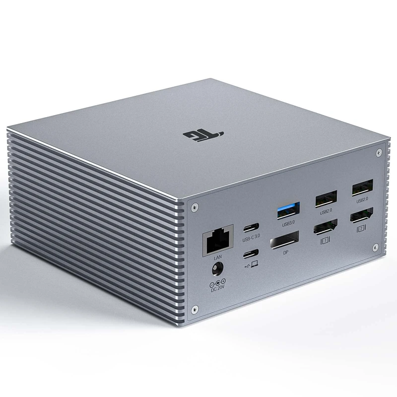 Tiergrade USB C Docking Station with Dual 4K HDMI, DP, 6 USB Ports, SD/TF Card Slot, 60W USB-C PD Charging, Triple Display for Windows Laptops, Black