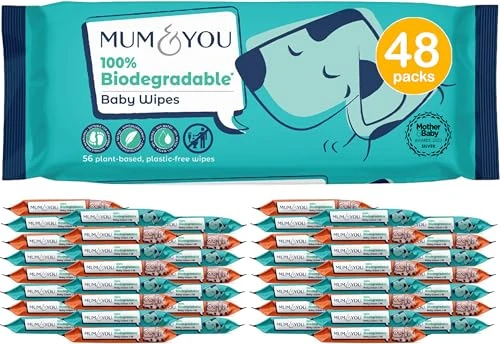 Mum & You Baby Wipes Multipack - Biodegradable Wet Wipes | 99.4% Water Wipes for Sensitive Newborn Skin | Baby Wipes Bulk, Bum Wipes, Wet Tissue, Eco-Friendly wet wipes baby