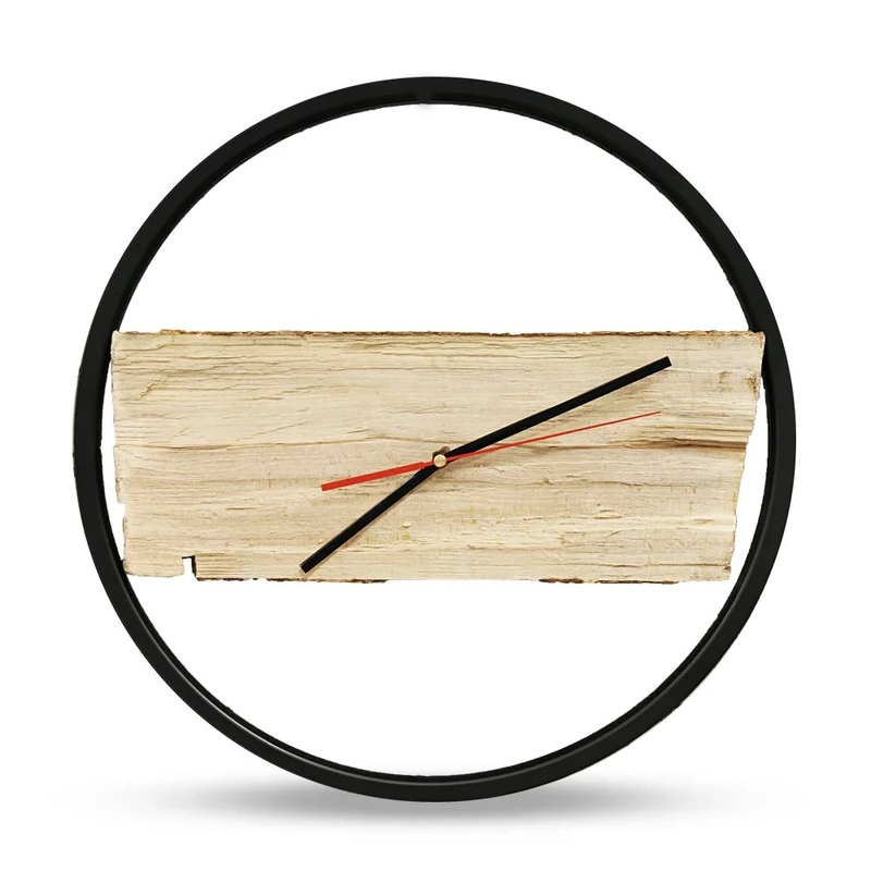 Bikes Bazaar Clock, wood, Black, One Size