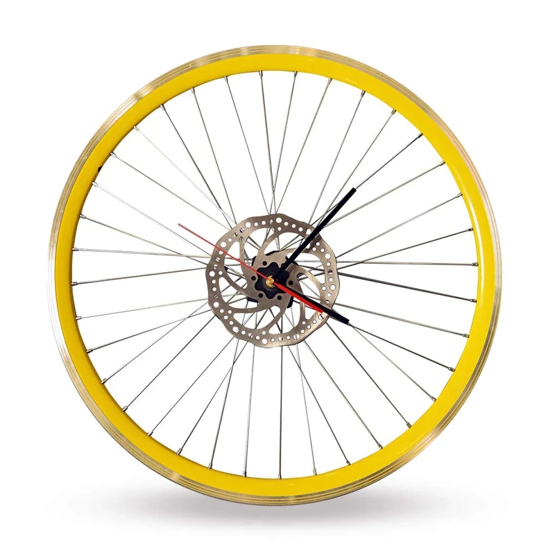 Bikes Bazaar Clock, aluminium, Yellow, One Size