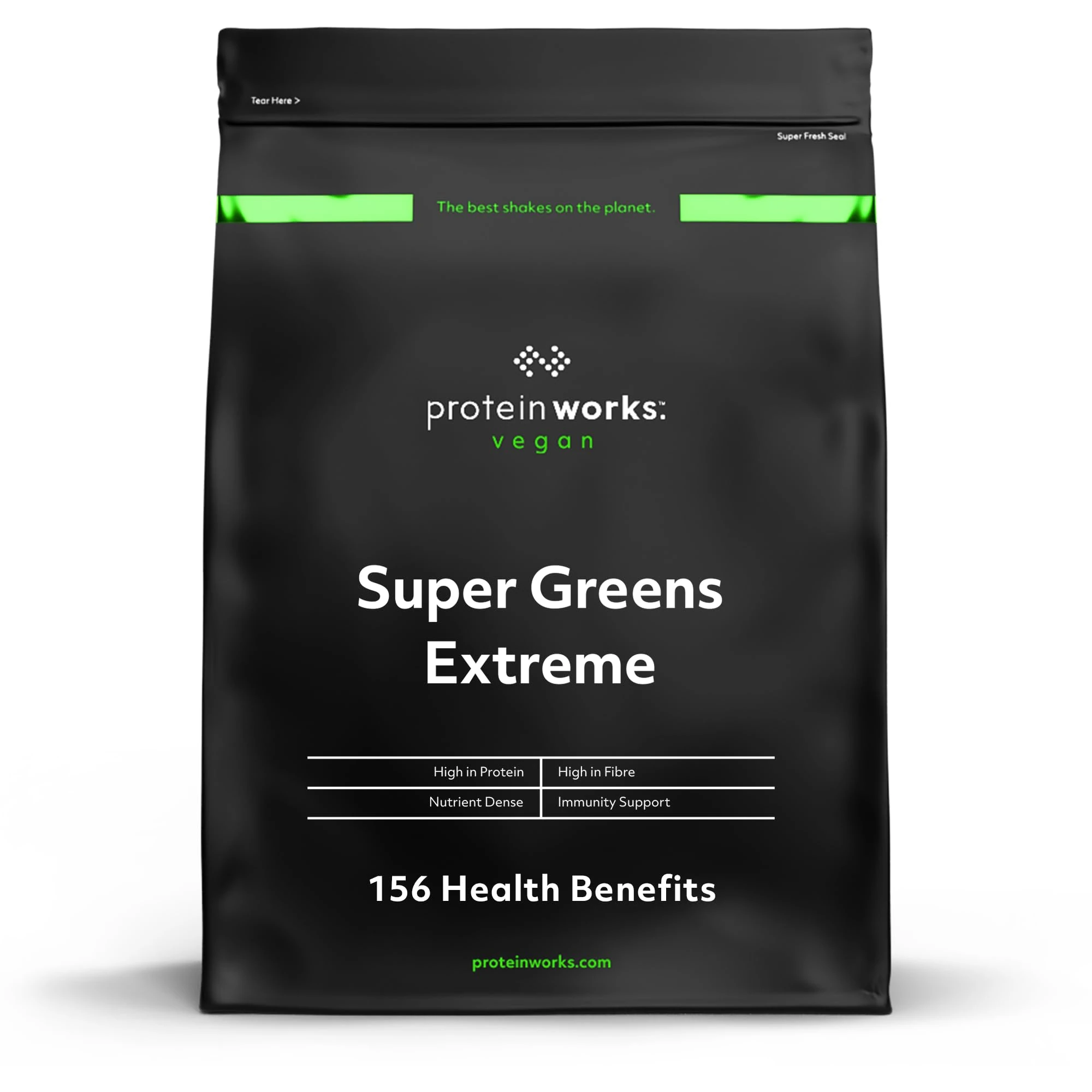 Protein Works - Super Greens Extreme, 150+ Health Benefits, Summer Berry Burst, Vegan, 41 Active Ingredients, No Added Sugar, 20 Servings, 250g
