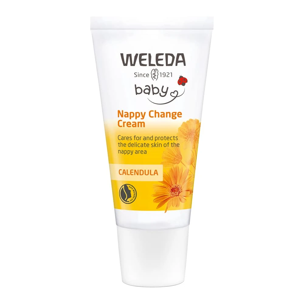 Weleda Nappy Cream with Calendula, Barrier Cream for Baby, Lanolin, Dermatologically Tested, Gentle Protection, 100% Certified Natural, 30 ml