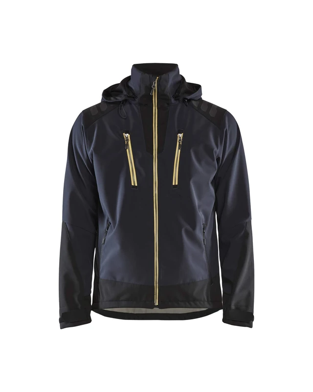 BLÅKLÄDER Softshell jacket Men S Dark navy/Yellow
