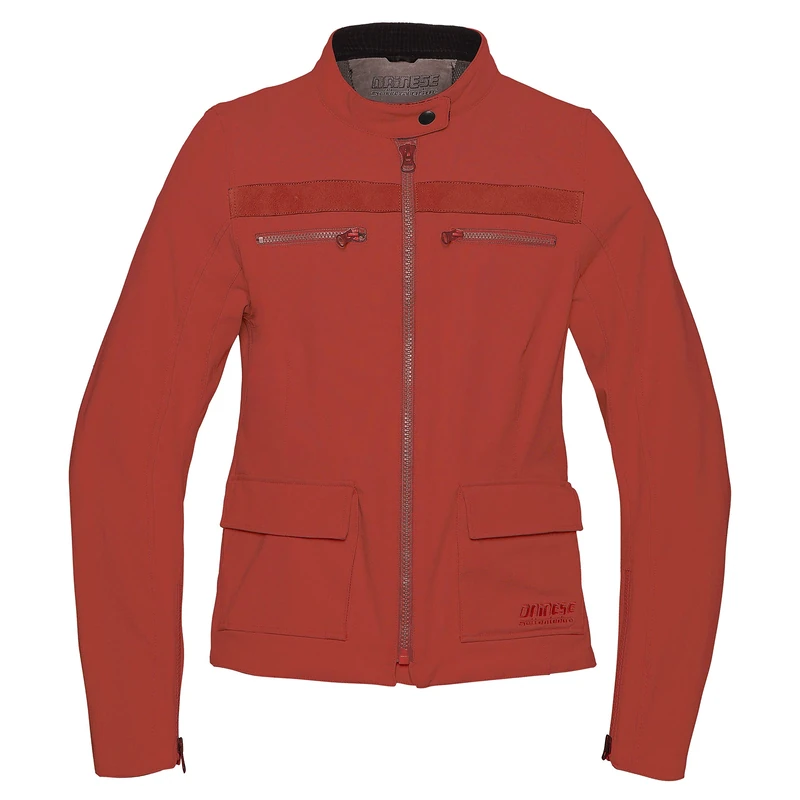 Dainese Kiffa Lady Tex Jacket, Motorbike Jacket, Women, Pompeian-Red, 42