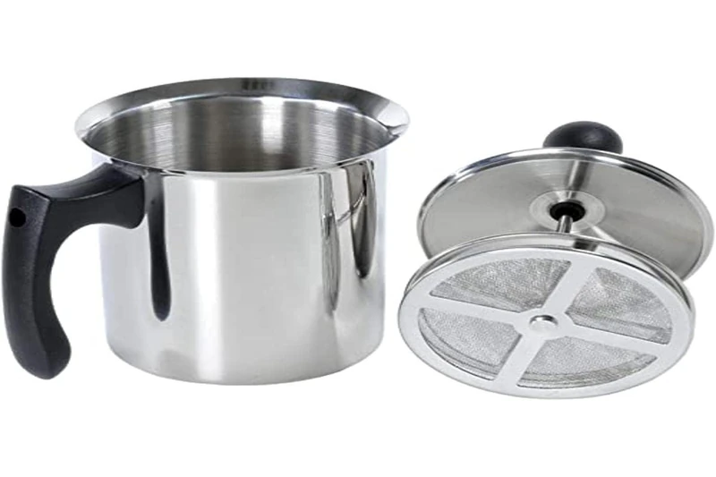 ILSA Breakfast 18/10 Cappucciniera, Stainless Steel, Double Filter, 6 Cups, Capacity 80 cl