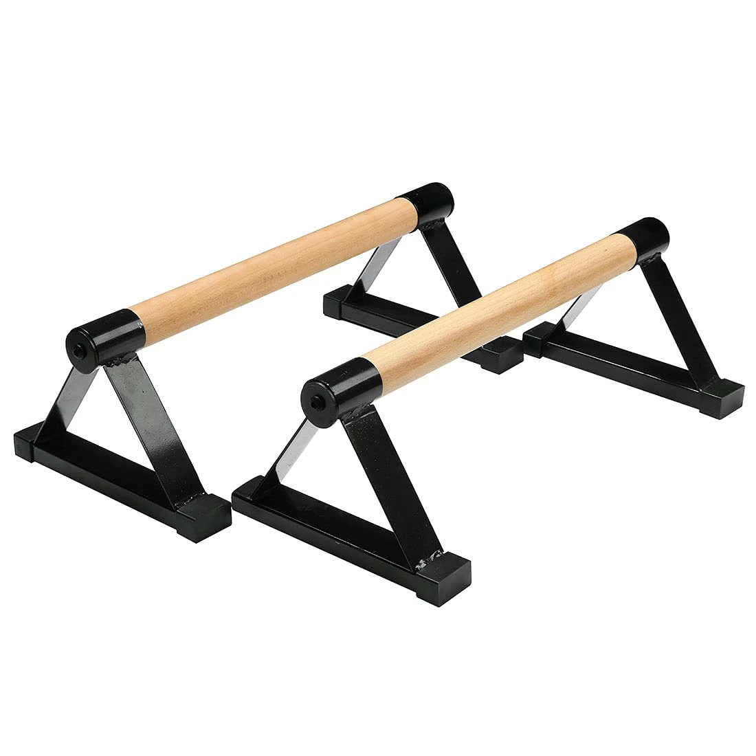 Wooden Parallettes, Wooden Push-Ups Bar Press-Up Support Stand Muscle Training Fitness Calisthenics Handstand Indoor Equipment