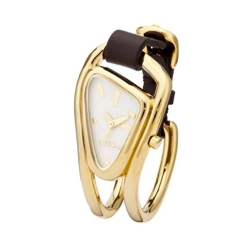 Reloj of Alloy of Metal Plated Gold and Correa of Leather Min Perimeter 15,5 Max Perimeter 16,5