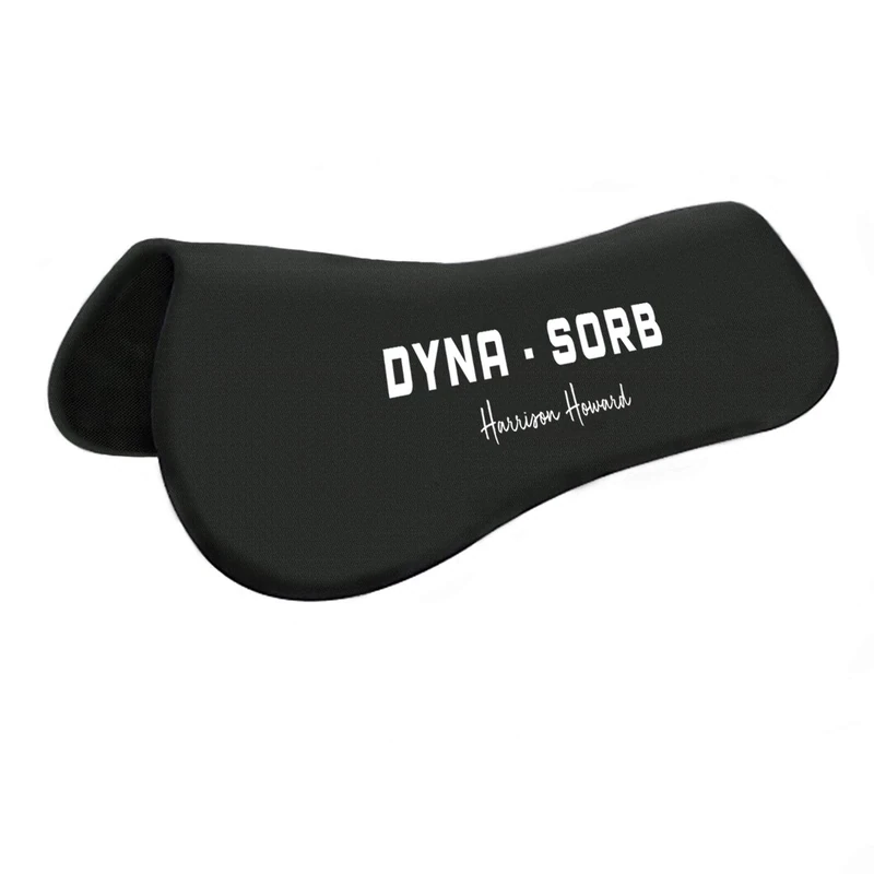 Harrison Howard Dyna-Sorb Full Shock Absorbing Memory Half Saddle Pad for Horse-Mars Black 1 (with White Print) - Image 1