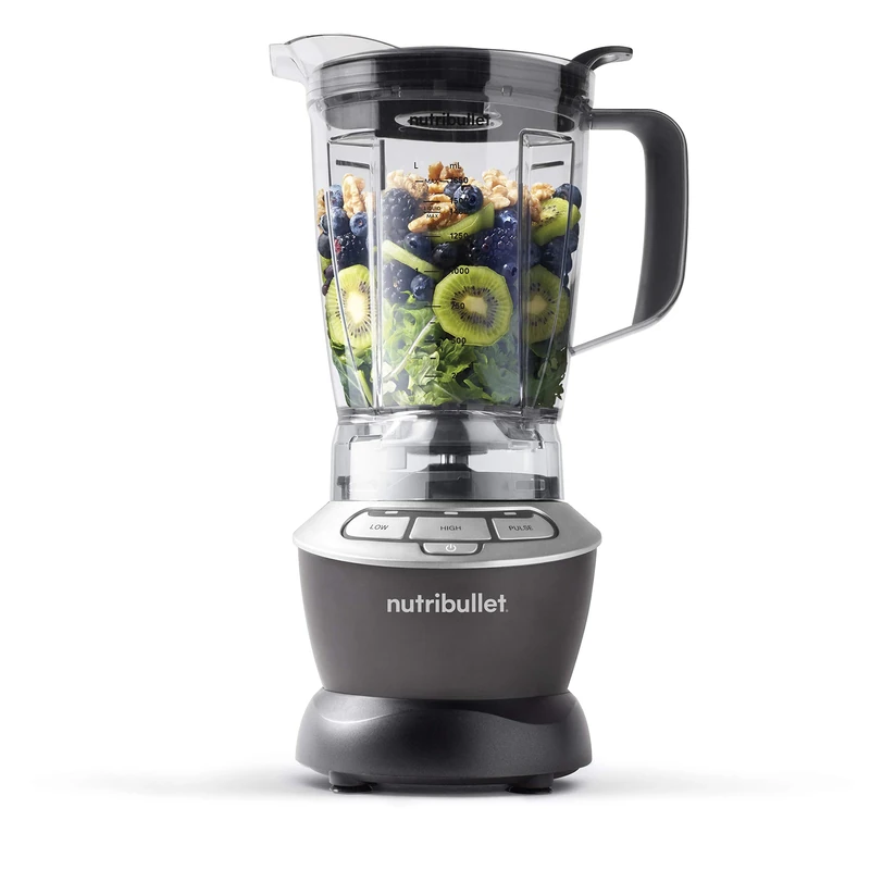 nutribullet Hot and Cold Blender - Full Size 1.6L Jug Blender - Includes Powerful 1000W Base, Pitcher Lip & Vented Lid Cap, Pusher & 1.6L Blender Pitcher - Blends Frozen Fruit, Ice, Nuts & Vegetables