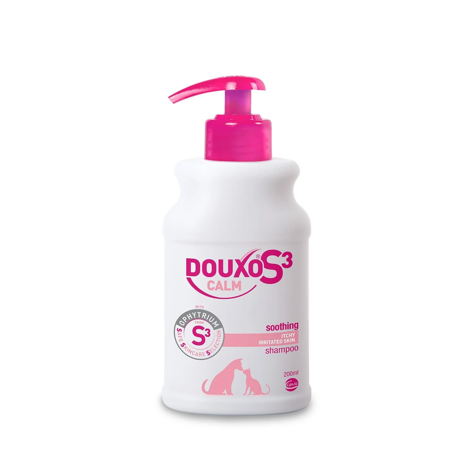 DOUXO S3 CALM Shampoo, Vet Recommended Itch Relief for Dogs and Cats, For Soothing Sensitive Skin, Hypoallergenic Fragrance, Hydrates and Restores Skin Barrier, 200ml