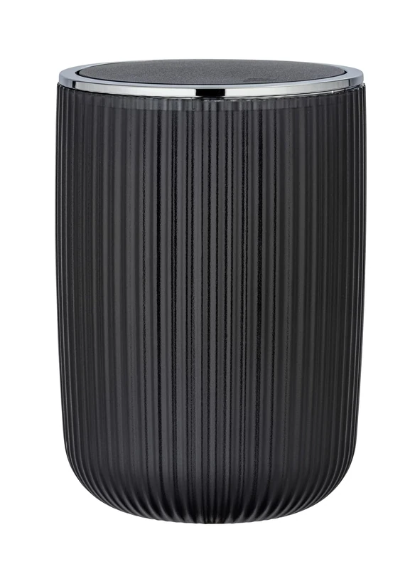 WENKO Agropoli L Swing Lid Bin with Swing Lid 5.5 L Plastic 19 x 27 x 19 cm Grey