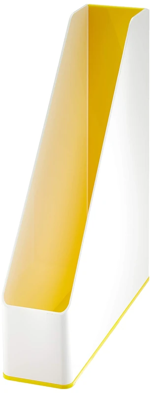Leitz 53621016 Magazine File, A4, Wow Range, Dual Colour White/Yellow