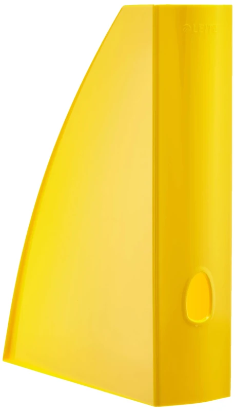 Leitz Magazine File A4 6 Pack for Storing Documents and Magazines, with Finger Hole, Yellow, Wow 52771016