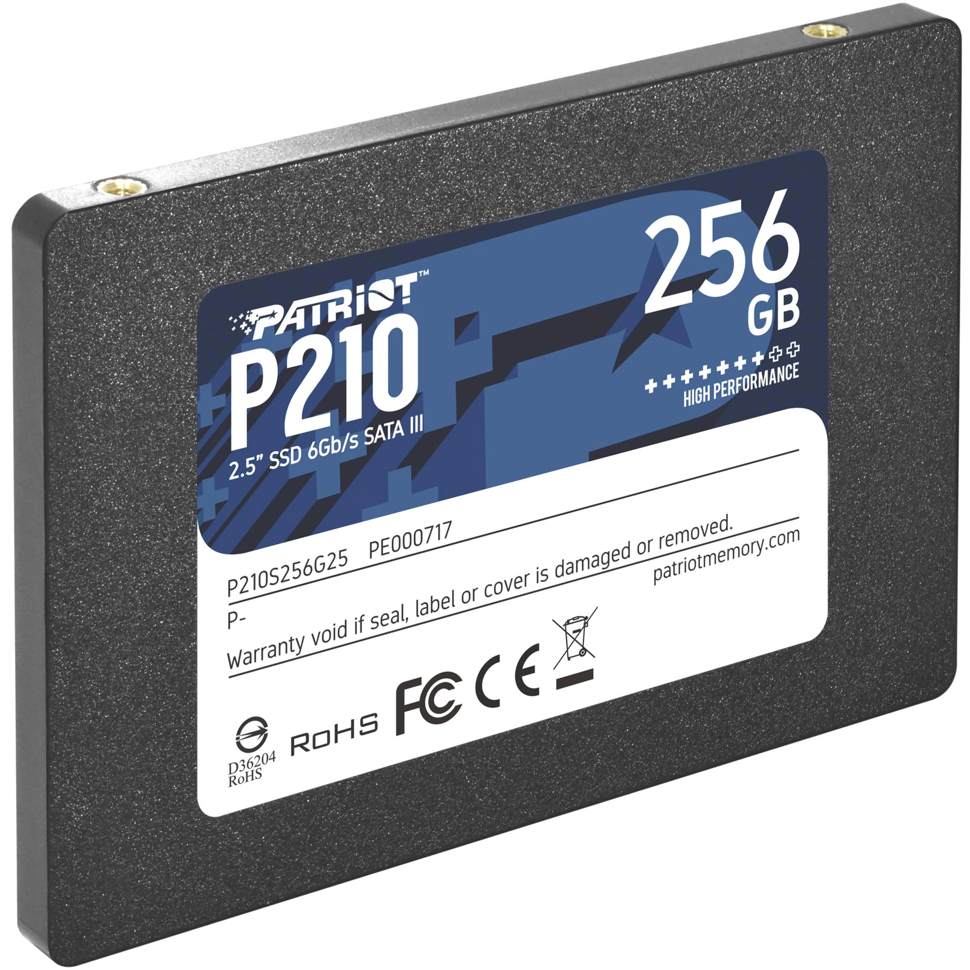 Patriot P210 SATA 3 256GB SSD 2.5 Inch Internal Solid State Drive - P210S256G25