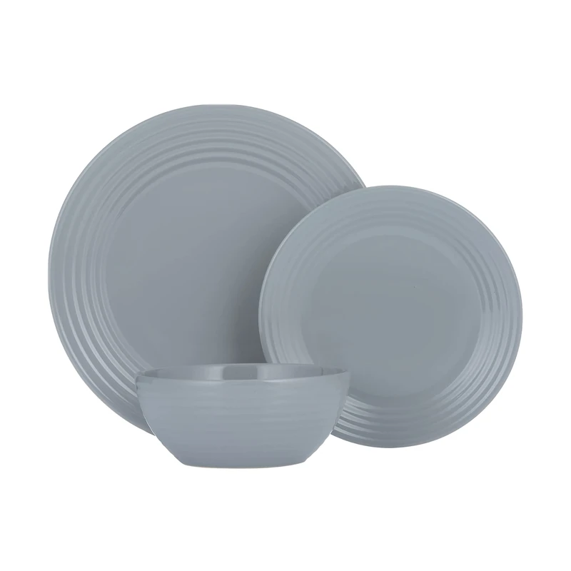 Typhoon Living Grey 12 Piece Dinnerware Set