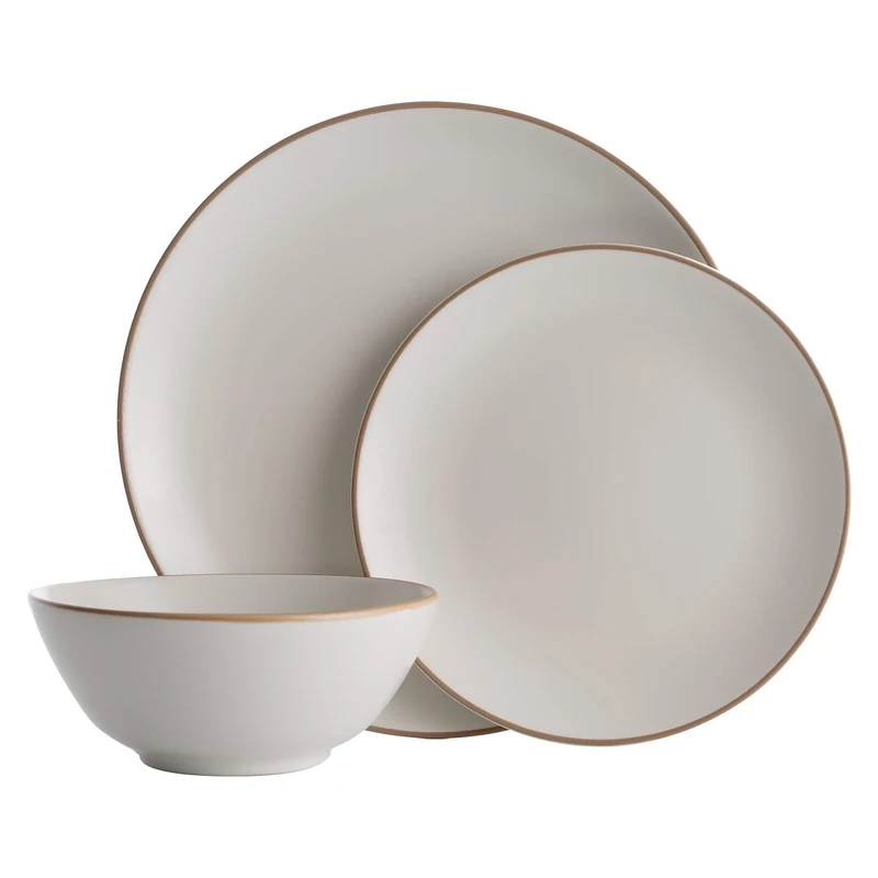 Mason Cash Classic Collection Cream Stoneware 12 Piece Dinner Set